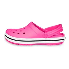 Sandalia Crocs Crocband Mujer Neon Magenta Black Original