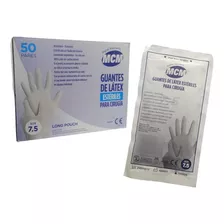 Guantes De Látex Para Cirugía Descartables X 50 Pares Mcm