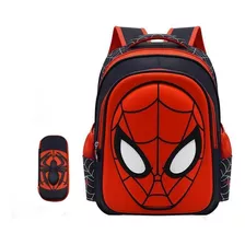 Spiderman Primaria Grado 1-3 3d Cartoon Mochila + Maleta