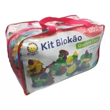 Brinquedo De Montar Blocos Quebra Cuca 120 Peças Infantil