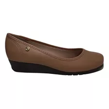 Sapato Feminino Anabela Moleca Em Napa Turim 5156.764