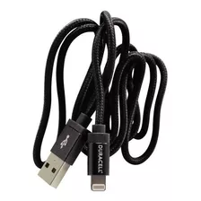 Cabo Usb-a Para Lightning 180 Centímetros Duracell Preto