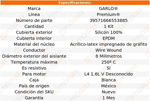 Jgo Cables Bujias Sunrunner L4 1.6l 95-97 Garlo Premium Foto 2
