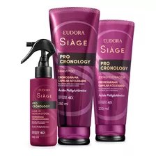 Combo Siàge Pro Cronology Shampoo + Condicionador + Leave-in