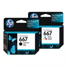 Kit Cartucho De Tinta Hp 667 Ink Advantage Negro Y Tricolor