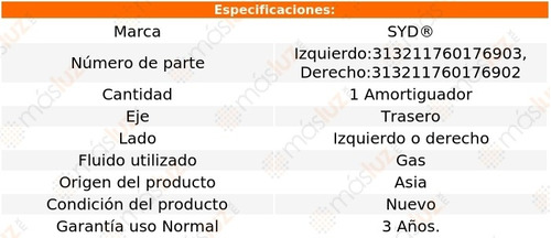 (1) Amortiguador Tra Gas Der O Izq Avalon Toyota 06/12 Syd Foto 2