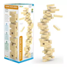 Jogo Torre De Equilibrio 54 Peças Junges 735 Em Madeira