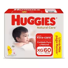 Pañales Huggies Rojo Natural Care Talla G, Xg, Xxg Paqueton 