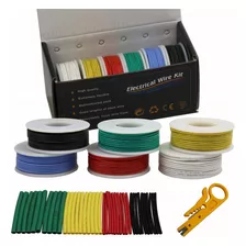 Kit De 6 Rollos De Cable Siliconado 18awg Varios Colores