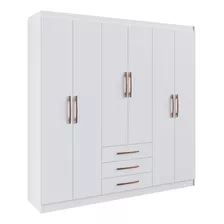 Guarda Roupa Casal Floripa 6 Portas 200cm Branco Doripel