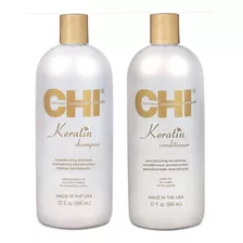 Chi Keratin Duo Shampoo 946ml Y Acondicionador 946ml Kit