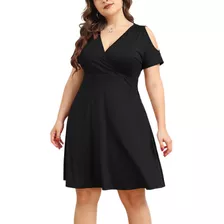 N8 Vestido De Mujer Estampado Con Cuello En V Talla Grande C