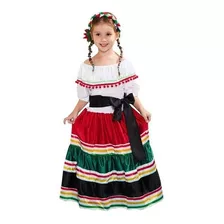 Trajes De Senhorita Mexicana Para Meninas, Vestido De Festa