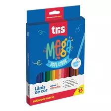 Lápis De Cor Tris Mega Soft Color 36 Cores Triangular Macio 