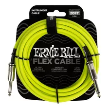 Cable De Audio Ernie Ball 6.10 Mts. Recto/recto Verde 6419