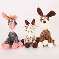 Brinquedo Bichinhos De Pelúcia E Corda Pet Para Cães E Gato Desenho Burro Branco