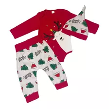 Conjunto - Pijama Navidad De 3 Piezas Niño
