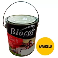 Tinta Esmalte Base D'água Amarelo Brilhante Lata 3,6l Biocor