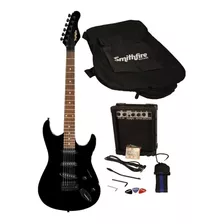 Smithfire Smi111pack Blk Paq Guitarra Eléctrica Ampli Funda