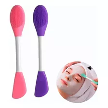 Kit X2u Aplicador Cepillo Silicona Mascara Facial Masajeador