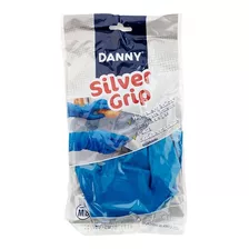 Luva Danny Silver Grip Latex Azul Da360az - Kit 12