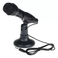 Microfono Pc Grabacion Para Computadora Cable Miniplug 3,5mm Negro