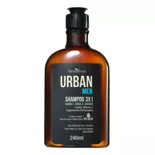 Kit Shampoo 3×1 Com 2 Óleos E Balm Pós Barba Urban Men