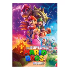 Poster Super Mario Bross Filme Cartaz Adesivo 42,5x60cm