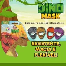 Brinquedo Máscara Dinossauro Dino Mask Blister Kit Com 12