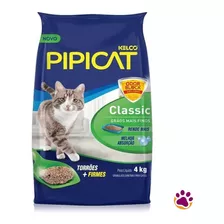 Areia Sanitária Para Gatos Classic Pipicat Pacote 4kg