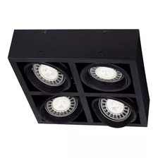 Plafon Cardanico Aplique 4 Luces Ar111 Negro Cocina Living