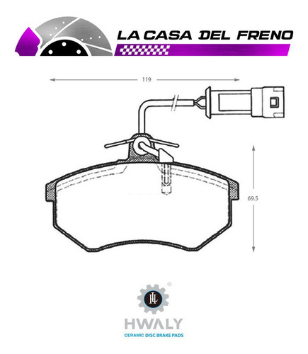 Pastilla De Freno Delantera Seat Cordoba Vario 1.9 1999-2002 Foto 3