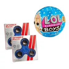 Kit Boneco Lol Boys Serie 2 + Spinner Original Azul C/2