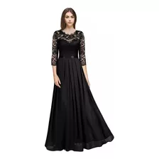 Vestido De Noche De Dama De Honor De Encaje De Gasa