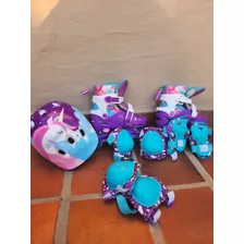 Juegos Roller Casco Tobilleras Rodilleras Y Manoplas