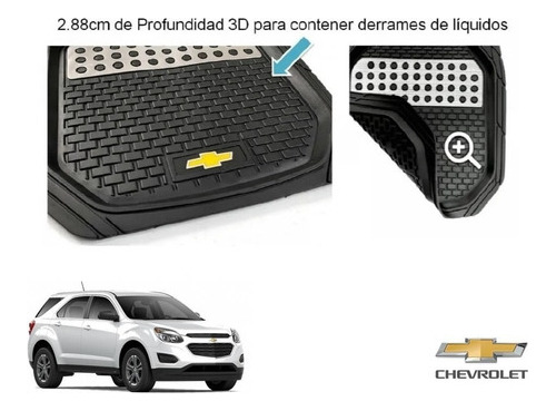 Tapetes 4pz Bandeja 3d Logo Chevrolet Equinox 2013 Foto 3