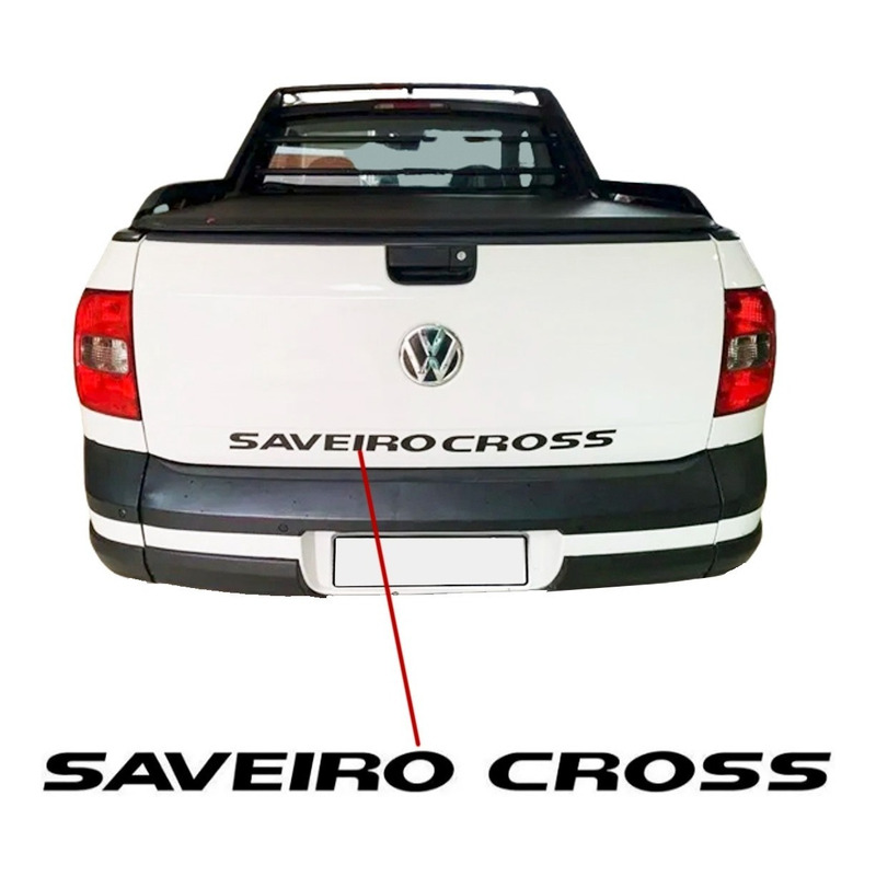 Adesivo Tampa Traseira Volks Saveiro Cross Grafite Sv09