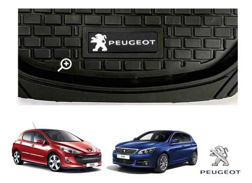 Tapetes 3d Logo Peugeot + Cubre Volante 308 2010 A 2021 2022 Foto 7