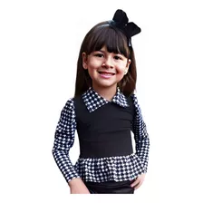 Blusa Infantil Manga Longa Princesa Inverno Dondoquinha