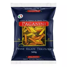 Macarrão De Sêmola Grano Duro Tricolore Penne Rigate Paganini Pacote 500g