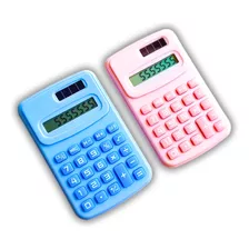 Kit Calculadora Mini De Bolso Rosa Portátil Mesa Escritório