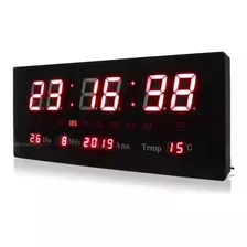 Relógio Parede Digital Termometro Calendario Lelong Le-2111