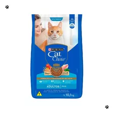 Alimento Cat Chow Adultos Peixe 10,1kg Ração Gato Saudável