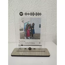 Placa Spotify Personalizada Decoração Aniversario Presente Personalizado