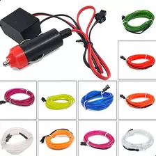 Hilo Tira Luz Neon Colores Led Conector 12v Auto Moto 5m