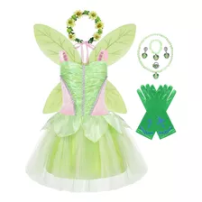Vestido Tinker Bell Princess Para Meninas, Festa De Hallowee