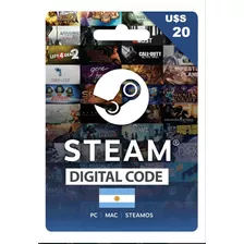 Saldo Steam - 20 Dólares - Cartera Steam Wallet Argentina