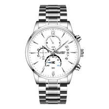 Relógio Slim Masculino Casual De Malha Ultrafina Inox