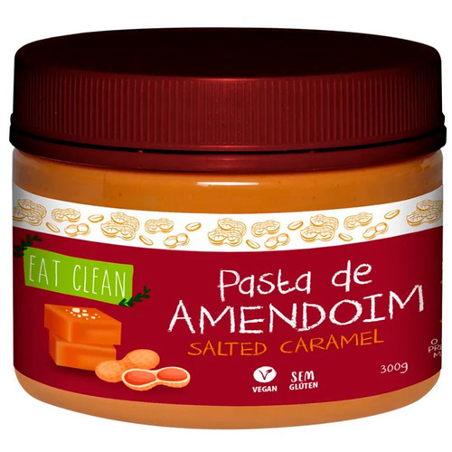Pasta De Amendoim Salted Caramel Vegana Eat Clean 300g