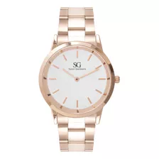 Relógio Feminino Luxo Metal Belmont Rosé Gold 40mm